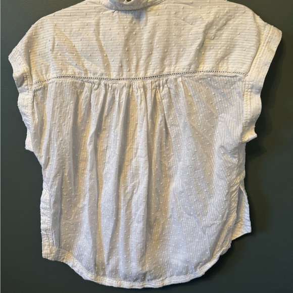 Anthropologie- Pilcro Oversized Ruffled Blouse XS Extra Small - Picture 7 of 11